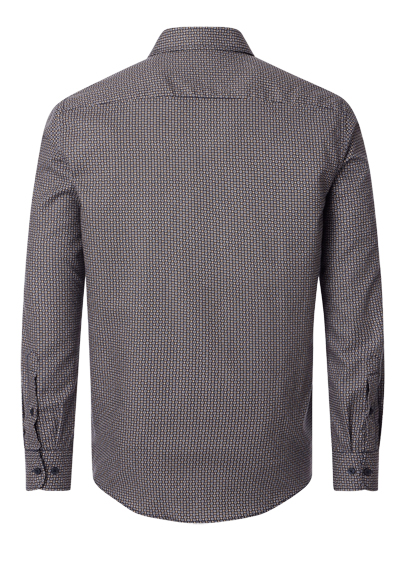 Produktbild fr 'CASAMODA Casual Fit Hemd Langarm Button Down Kragen Muster braun'