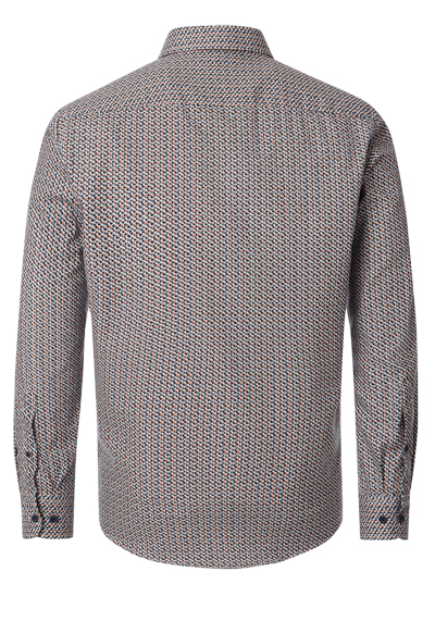 Produktbild fr 'CASAMODA Casual Fit Hemd Langarm Under Button Down Kragen Muster orange'