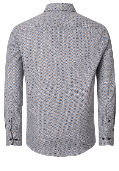 Produktbild fr 'CASAMODA Casual Fit Hemd Langarm Button Down Kragen Muster blau'