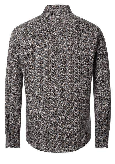 Produktbild fr 'CASAMODA Casual Fit Hemd Langarm Button Down Kragen Muster dunkelblau'
