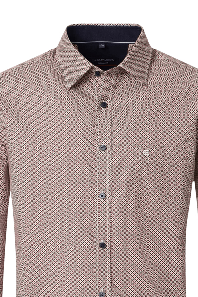 Produktbild f�r 'CASAMODA Casual Fit Hemd Langarm New Kent Kragen Muster rot'