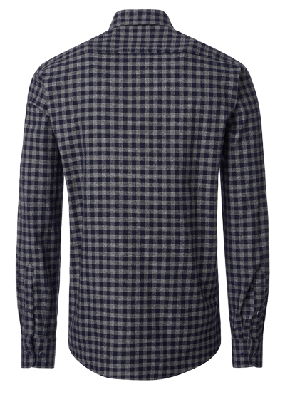 Produktbild f�r 'CASAMODA Casual Fit Hemd Langarm Button Down Kragen Karo dunkelblau'