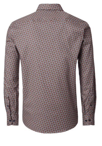 Produktbild f�r 'CASAMODA Casual Fit Hemd Langarm New Kent Kragen Muster orange'
