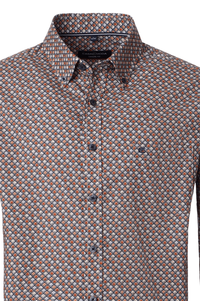 Produktbild f�r 'CASAMODA Casual Fit Hemd Langarm New Kent Kragen Muster orange'