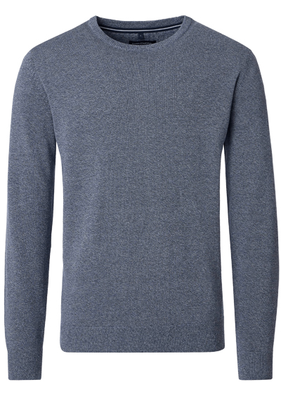 CASAMODA Pullover Langarm Rundhals Baumwolle Strick rauchblau preisreduziert