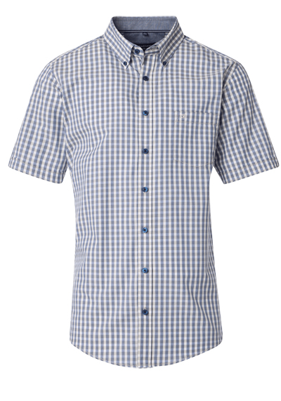 Produktbild für 'CASAMODA Casual Fit Hemd Halbarm Button Down Kragen Karo blau'