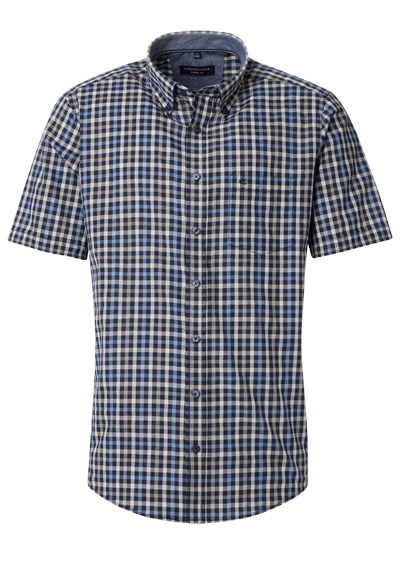 Produktbild für 'CASAMODA Casual Fit Hemd Halbarm Button Down Kragen Multikaro grn'