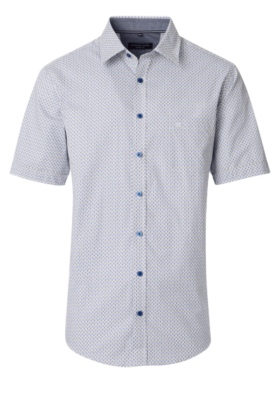 Produktbild für 'CASAMODA Casual Fit Hemd Halbarm New Kent Kragen Muster blau'