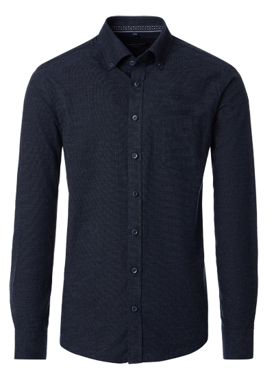 Produktbild f&uuml;r 'CASAMODA Casual Fit Hemd Langarm Button Down Kragen Flanell nachtblau'