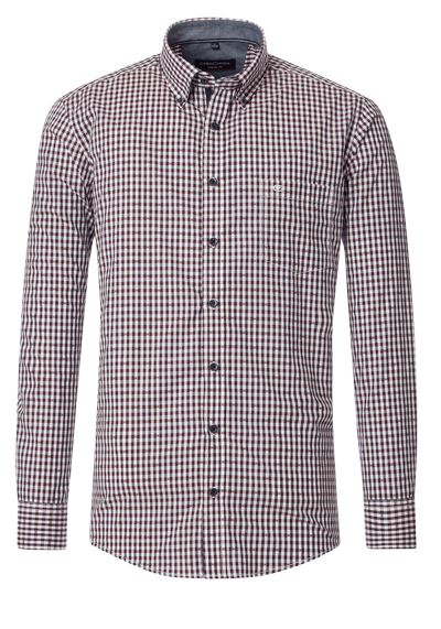 Produktbild für 'CASAMODA Casual Fit Hemd Langarm Button Down Kragen Karo rot'