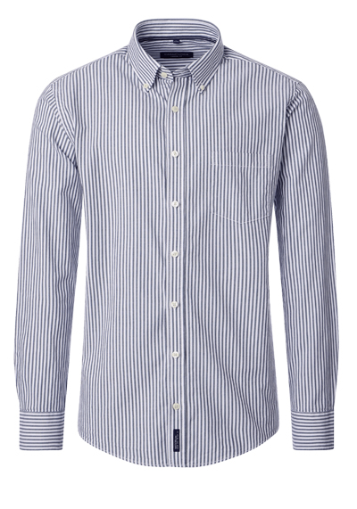 Produktbild f&uuml;r 'CASAMODA Casual Fit Hemd Langarm Button Down Kragen Streifen blau'