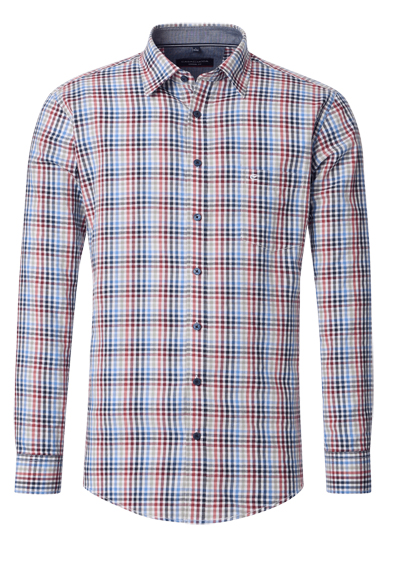 Produktbild für 'CASAMODA Casual Fit Hemd Langarm New Kent Kragen Karo blau'