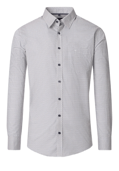 Produktbild für 'CASAMODA Casual Fit Hemd Langarm New Kent Kragen Muster blau'