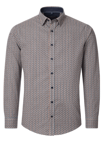 Produktbild für 'CASAMODA Casual Fit Hemd Langarm Under Button Down Kragen Muster orange'