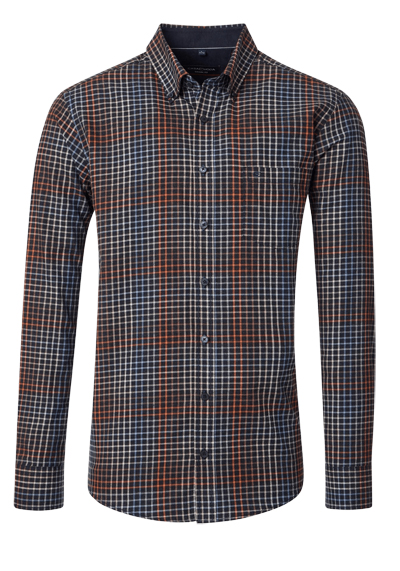 Produktbild f&uuml;r 'CASAMODA Casual Fit Hemd super langer Arm Button Down Kragen Flanell Karo blau'