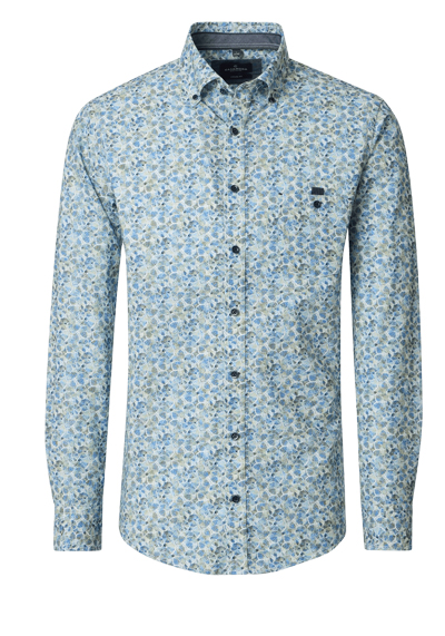 Produktbild f&uuml;r 'CASAMODA Casual Fit Hemd super langer Arm Button Down Kragen Muster gr�n'