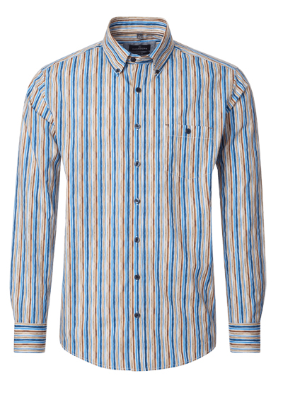 Produktbild f&uuml;r 'CASAMODA Casual Fit Hemd super langer Arm Button Down Kragen Streifen blau'