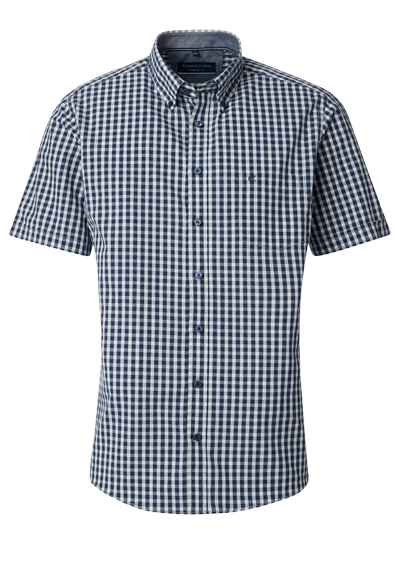 Produktbild für 'CASAMODA Comfort Fit Hemd Halbarm Button Down Kragen Karo dunkelblau'