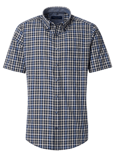 Produktbild für 'CASAMODA Comfort Fit Hemd Halbarm Button Down Kragen Multikaro grn'
