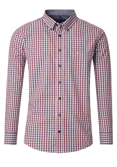 Produktbild für 'CASAMODA Comfort Fit Hemd Langarm Button Down Kragen Karo rot'