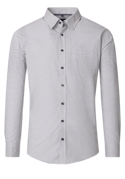 Produktbild für 'CASAMODA Comfort Fit Hemd Langarm New Kent Kragen Muster blau'