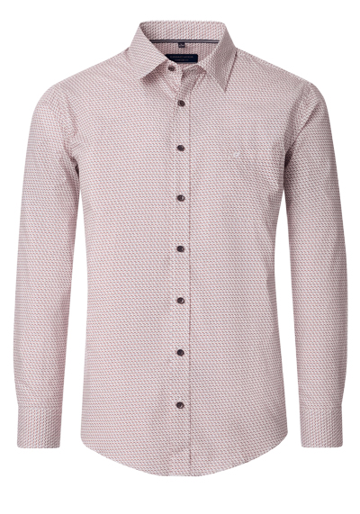 Produktbild für 'CASAMODA Comfort Fit Hemd Langarm New Kent Kragen Muster rot'