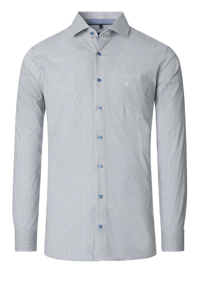 Produktbild für 'CASAMODA Modern Fit Hemd Langarm New Kent Kragen Muster grn'