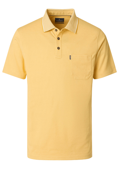 Produktbild f&uuml;r 'CASAMODA Poloshirt Halbarm Brusttasche gekn�pfter Kragen gelb'