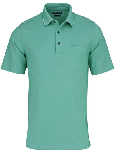 CASAMODA Poloshirt Halbarm Brusttasche geknpfter Kragen mint