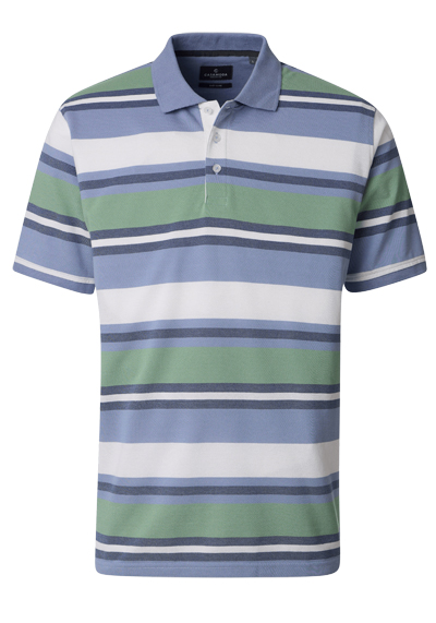 Produktbild f&uuml;r 'CASAMODA Poloshirt Halbarm Polokragen Jersey Ringel blau'