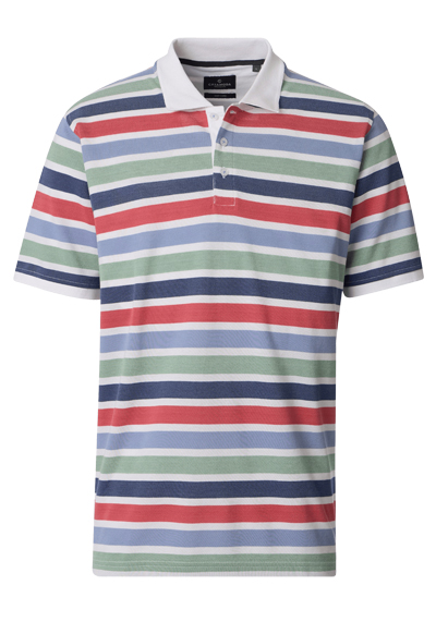 Produktbild f&uuml;r 'CASAMODA Poloshirt Halbarm Polokragen Jersey Ringel wei�'