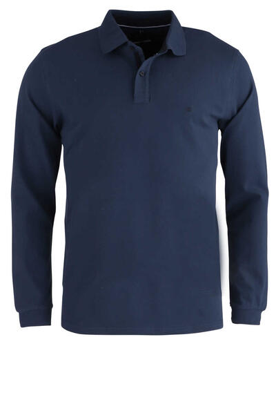 CASAMODA Poloshirt Langarm Polokragen geknpft navy preisreduziert