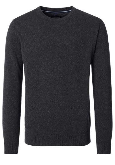 Produktbild f&uuml;r 'CASAMODA Pullover Langarm Rundhals Baumwolle Strick anthrazit'
