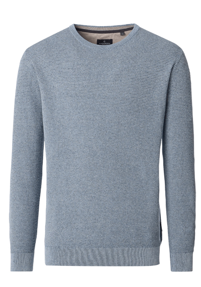 Produktbild f&uuml;r 'CASAMODA Pullover Langarm Rundhals Struktur blau'