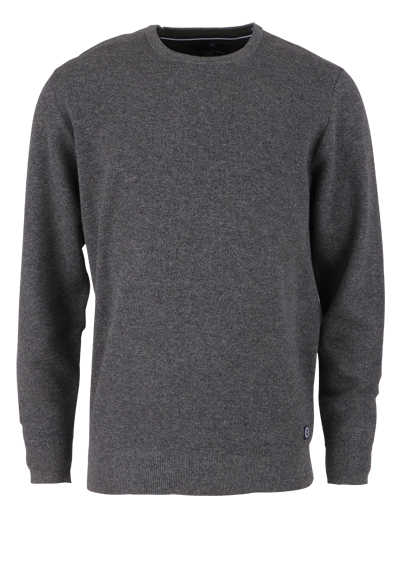 CASAMODA Pullover Langarm V-Ausschnitt Strick mittelgrau