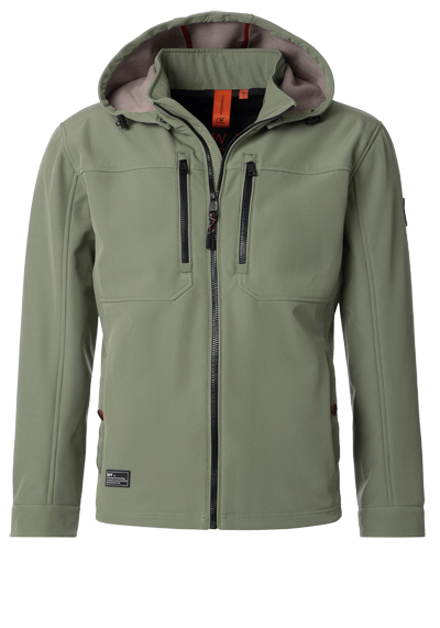Produktbild für 'CASAMODA Softshelljacke Langarm mit Kapuze moos'