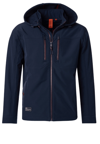 Produktbild für 'CASAMODA Softshelljacke Langarm mit Kapuze nachtblau'