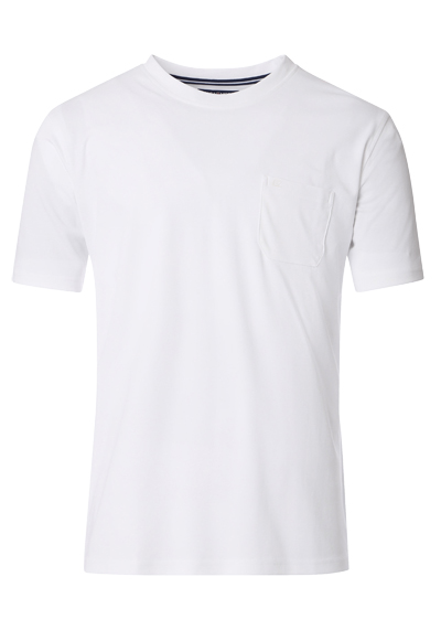 Produktbild für 'CASAMODA T-Shirt Halbarm Rundhals Brusttasche wei'