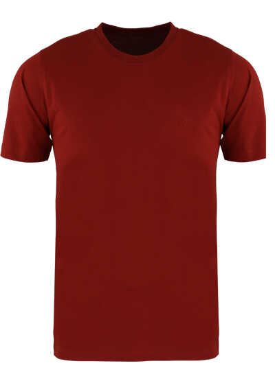 CASAMODA T-Shirt mit Rundhals reine Baumwolle dunkelrot