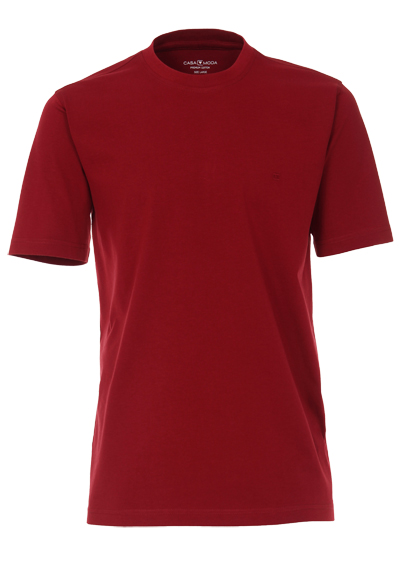 Produktbild für 'CASAMODA T-Shirt mit Rundhals reine Baumwolle weinrot'