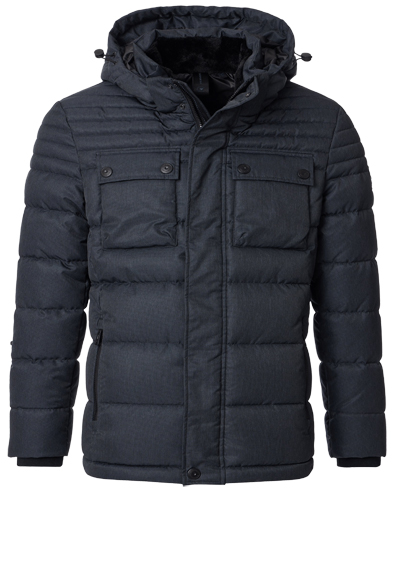 CASAMODA Winterjacke Langarm mit Kapuze Reiverschluss navy