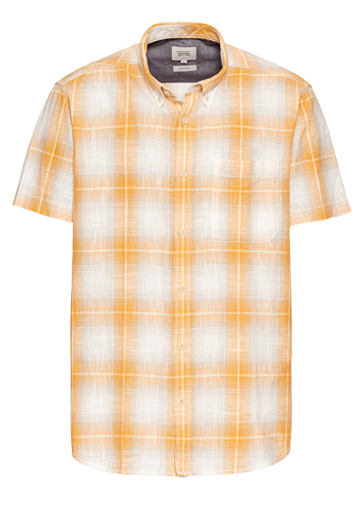 Produktbild fr 'CAMEL ACTIVE Regular Fit Hemd Halbarm Button Down Kragen Karo orange'