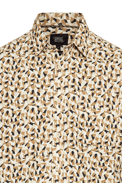 Produktbild fr 'CAMEL ACTIVE Regular Fit Hemd Halbarm New Kent Kragen Muster braun'
