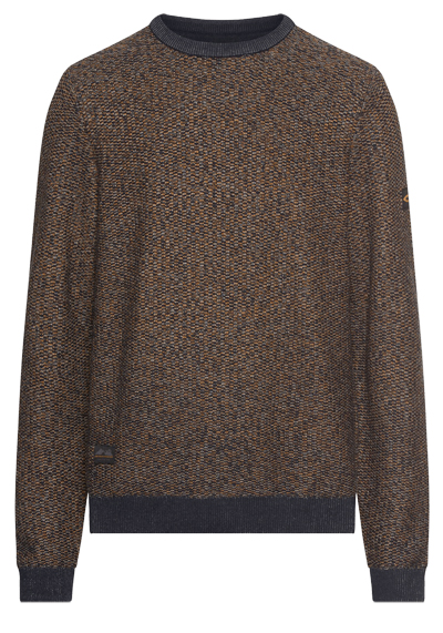 Produktbild f�r 'CAMEL ACTIVE Pullover Langarm Rundhals Strick Muster blau'