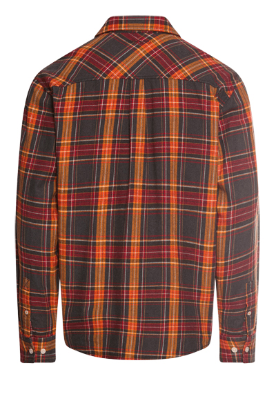 Produktbild f�r 'CAMEL ACTIVE Regular Fit Hemd Langarm Stretch Karo orange'