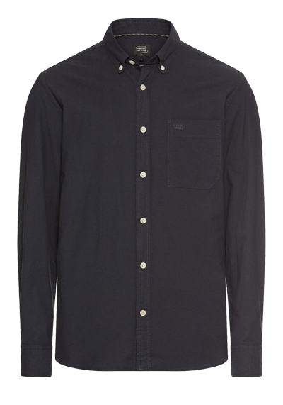 CAMEL ACTIVE Hemd Langarm Button Down Kragen Stretch Antibakteriell anthrazit