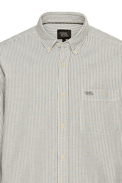 Produktbild f�r 'CAMEL ACTIVE Hemd Langarm Button Down Kragen Polygiene Streifen grau'