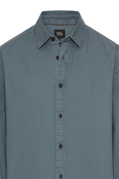 Produktbild f�r 'CAMEL ACTIVE Hemd Langarm New Kent Kragen Garment Dye rauchblau'