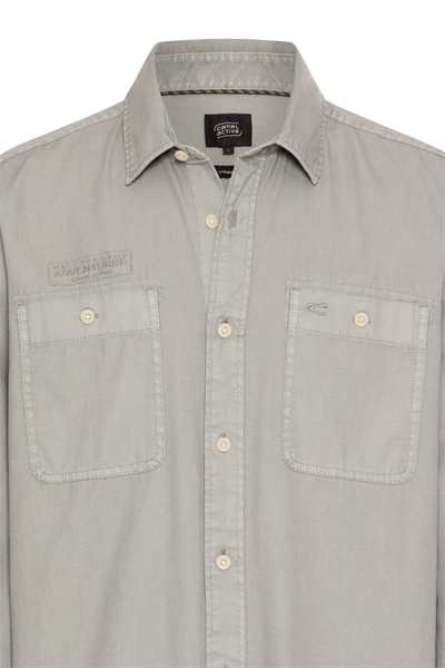 Produktbild f�r 'CAMEL ACTIVE Hemd Langarm New Kent Kragen Garment Dye grau'