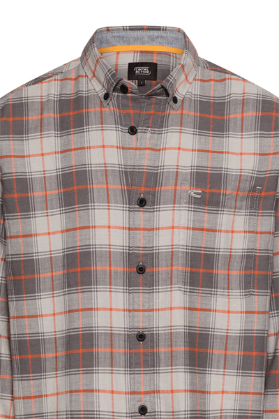 Produktbild f�r 'CAMEL ACTIVE Hemd Langarm Button Down Kragen Flanell Karo orange'